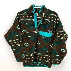 Patagonia Synchilla Eyota - Dark Walnut Snap-T Fleece Pullover Size XS